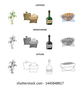 Vector illustration of farm and agriculture icon. Set of farm and technology vector icon for stock.