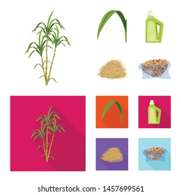 Vector illustration of farm and agriculture logo. Set of farm and technology stock symbol for web.