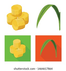 Vector illustration of farm and agriculture symbol. Collection of farm and technology stock symbol for web.