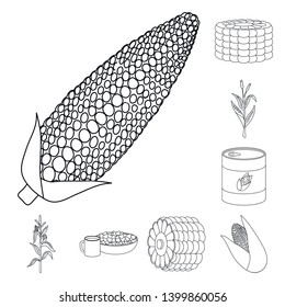 Vector illustration of farm and crop logo. Set of farm and nutrition stock vector illustration.