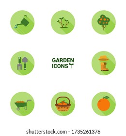 Vector illustration of farm icons. Buttons color icons. Funny icons.