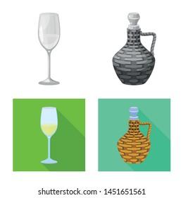 Vector illustration of farm and vineyard sign. Collection of farm and product stock symbol for web.