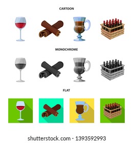 Vector illustration of farm and vineyard symbol. Collection of farm and product stock vector illustration.
