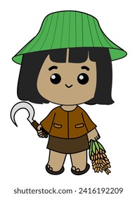 vector illustration of a farmer