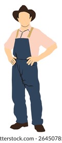vector illustration of a farmer