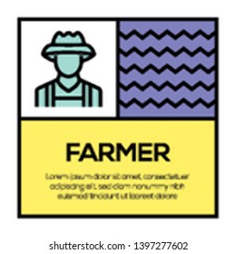 VECTOR ILLUSTRATION OF FARMER ICON CONCEPT