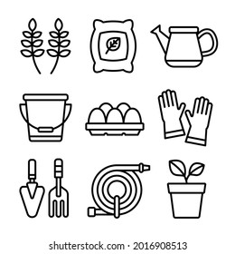 vector illustration of farming icons