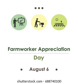 vector illustration for farmworker appreciation day in August