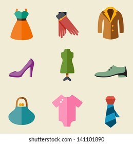 Vector illustration of fashion color on light background