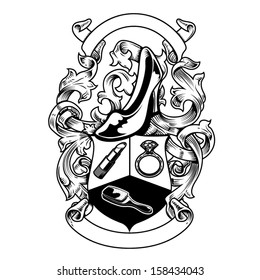 Vector illustration of fashion crest