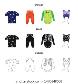 Vector illustration of fashion and garment icon. Collection of fashion and cotton stock symbol for web.