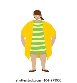 Vector illustration of fashion girl in flat style