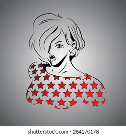 Vector Illustration Fashion model