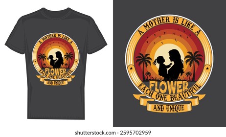 Vector illustration of a fashion mother day t - shirt