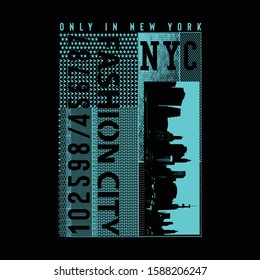 Vector illustration of fashion and new york  theme  .  t shirt graphics