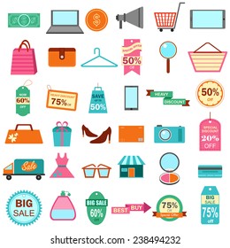 vector illustration of Fashion and Sale Icons