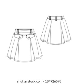 A vector illustration of Fashion Skirt