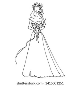 Bride In The White Wedding Dress Images Stock Photos Vectors