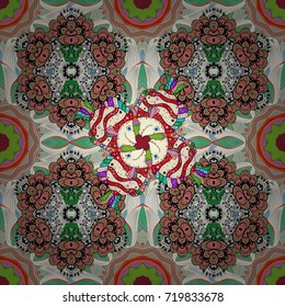 Vector illustration. Fashionable fabric pattern. Seamless Tony fabric pattern. Cute Floral pattern in the small flower.