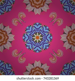 Vector illustration. Fashionable fabric pattern. Seamless Tony fabric pattern. Cute Floral pattern in the small flower.