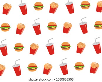 Vector illustration of fast food.