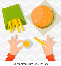 Vector illustration: fast food 