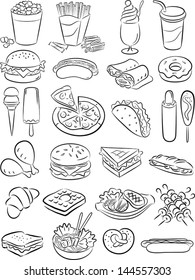 vector illustration fast food