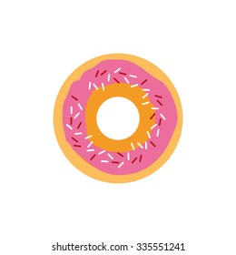 Vector illustration of fast food, dough-nut.