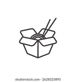 Ilustración vectorial con un ícono de menú de comida rápida sobre un fondo blanco. Ilustración de una línea.