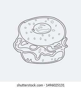 vector illustration fast food symbol