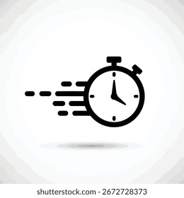 Vector illustration of fast stopwatch icon