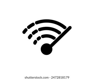 Vector illustration of fast wifi icon on white background.