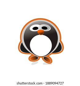 ilustración vectorial del pingüino graso