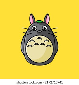 Totoro Vector Graphic Illustration Icons Stock Vector (Royalty Free)  1983658031