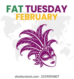 vector illustration for FAT TUESDAY social media post background