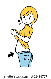 Vector illustration of a fat woman.