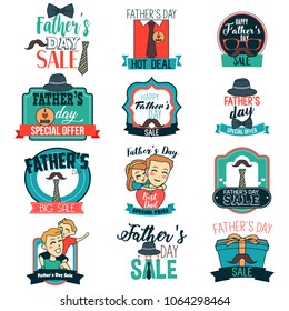 A vector illustration of Father Day Sale Sign 