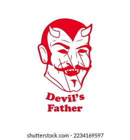 vector illustration of father devil