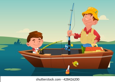 Family Fishing Clipart Images Stock Photos Vectors Shutterstock