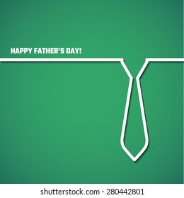 Vector Illustration of Father's day card for Design, Website, Background, Banner. Element necktie Outline. Silhouette Holiday Tie Template