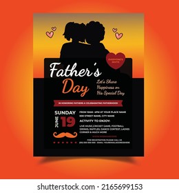 Vector Illustration of Father's Day Flyer, Poster