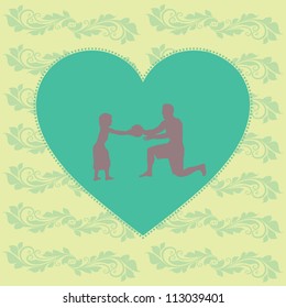 vector illustration father's day greeting card template