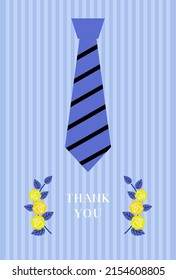 Vector illustration of Father's day greeting card with Tie