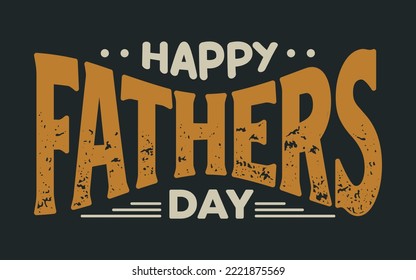 Vector illustration of fathers day in shape lettering typography with vintage retro style for t-shirt, poster, logo and other