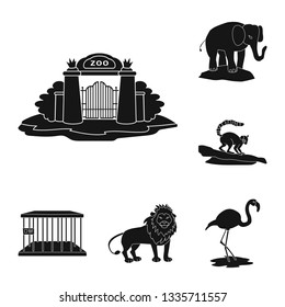 Vector illustration of fauna and entertainment symbol. Collection of fauna and park stock symbol for web.