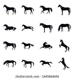 Vector illustration of fauna and mare logo. Set of fauna and stallion stock vector illustration.