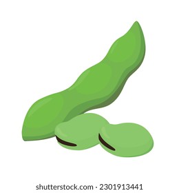 Vektorgrafik von Fava Bohnen.