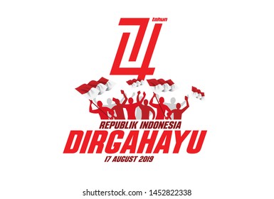 vector illustration. the feast of the August 17 Independence Day of Indonesia. dirgahayu republik indonesia