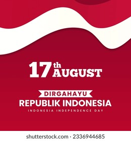 vector illustration. the feast of the August 17 Independence Day of Indonesia. symbolic red colors