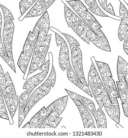 Vector illustration of feather coloring pattern
